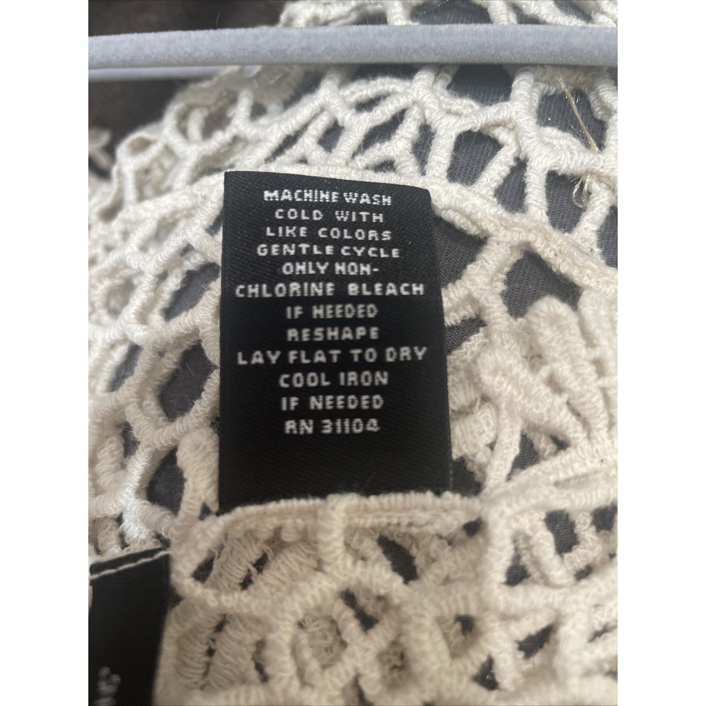 New directions crocheted Sleeveless Top women's large‎ 100% cotton - Picture 5 of 5